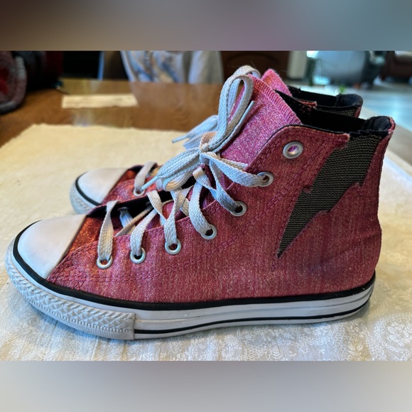 Converse All Star Youth Size 3, high top Lightening Metallic Wizard - Picture 5 of 8